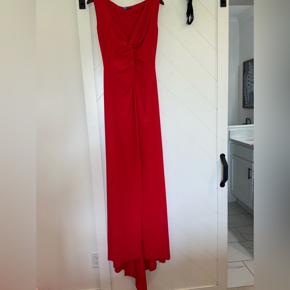 Chiara Boni La Petite Robe Opera Column maxi Gown geranium red size 46 / U.S. 10 - Picture 4 of 15